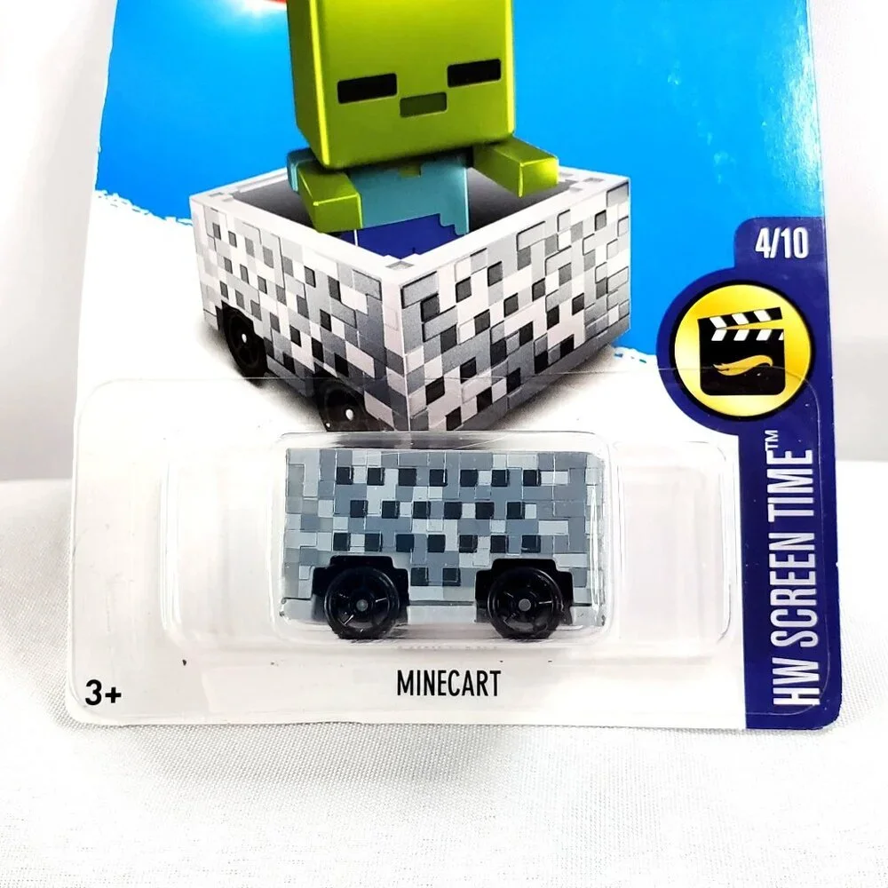 Minecraft Hot Wheels HW Screen Time Zombie In Minecart Collectible Toy 2015